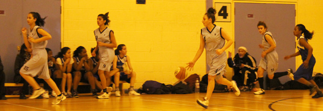 Basketball girls in action