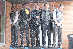 Teachers getting very wet