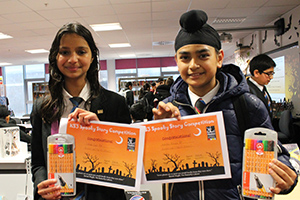 Wet winners - they got caught in a torrential downpour on the way to the prize presentation!