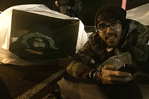 Heston students in their boxes for the Big SleepOut