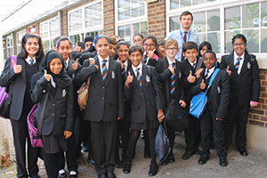  Mr Britt's Tutor Group give the day a thumbs up