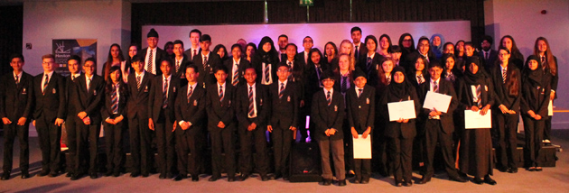 Award winners on stage