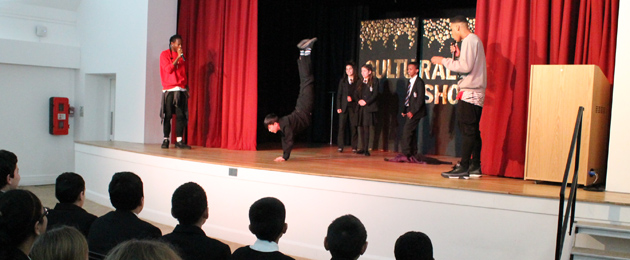  Misunderstood on stage with students performing