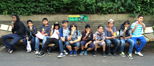 Students at London Zoo