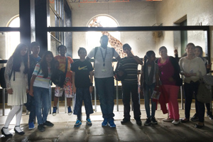 Students in the Giraffe House