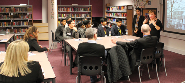 Margot Currie speaks to the students & mentors