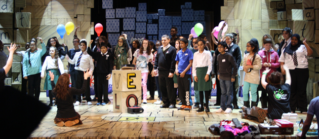 Heston students rehearse on Stage